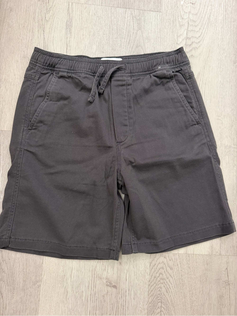 Boys Casual Drawstring Shorts in Charcoal Gray